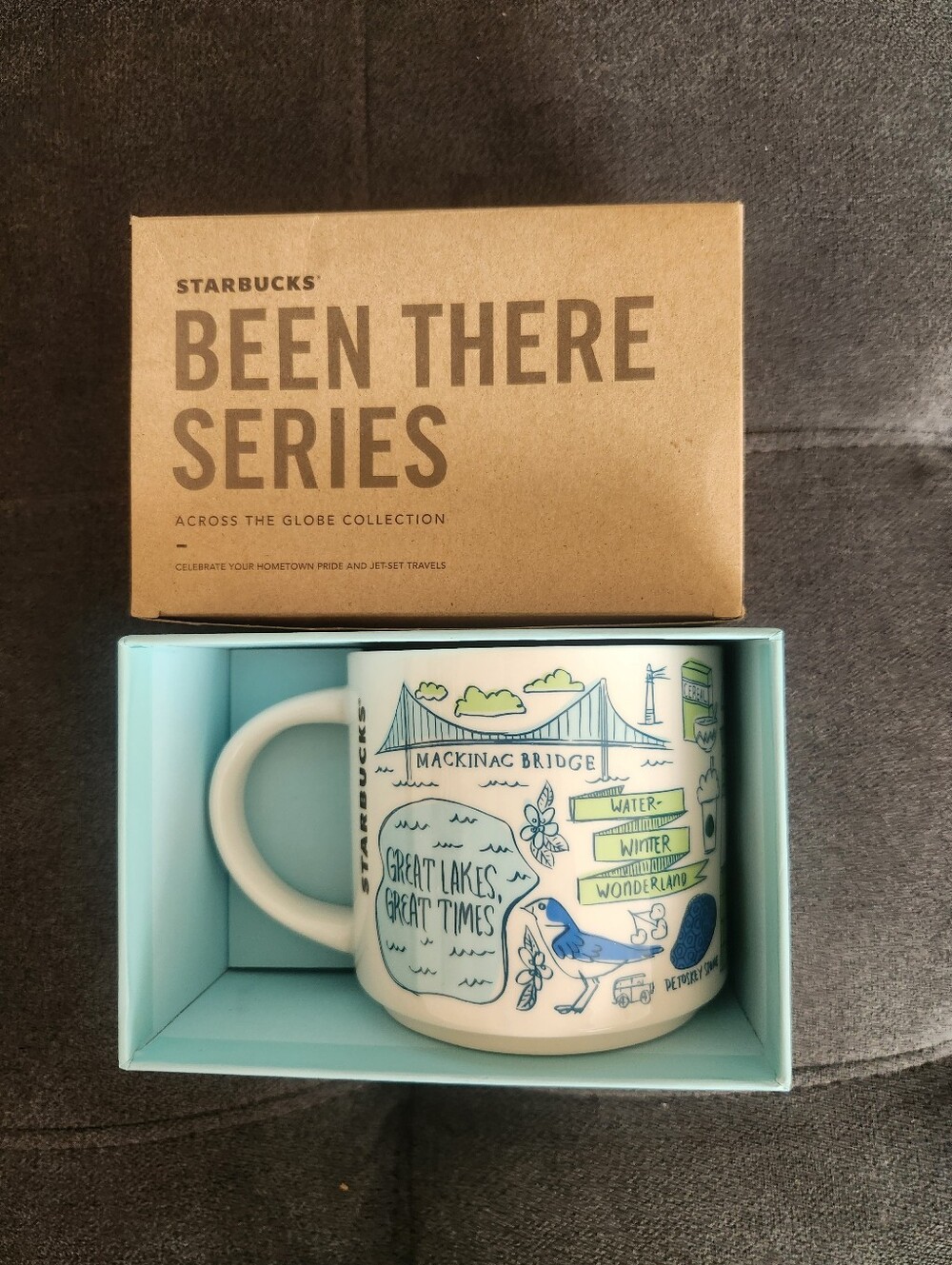 NIB NEW Michigan Starbucks Coffee Been There Series Ceramic Coffee Mug Cup 14 oz